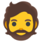 Person- Beard emoji on Google